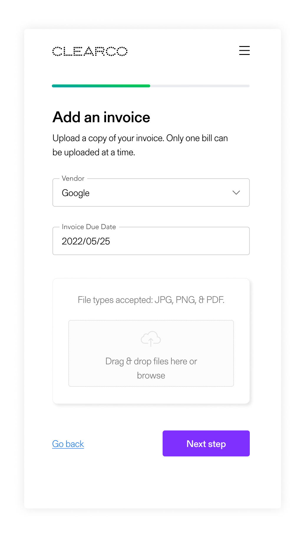 A2 Clear Payments Sign Up-2