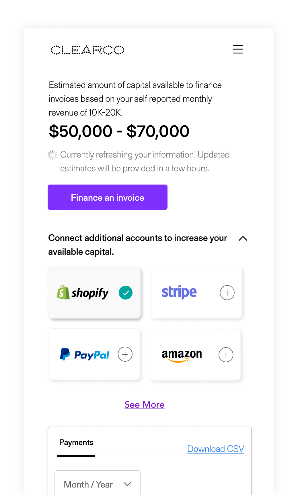 A2 Clear Payments Sign Up-2