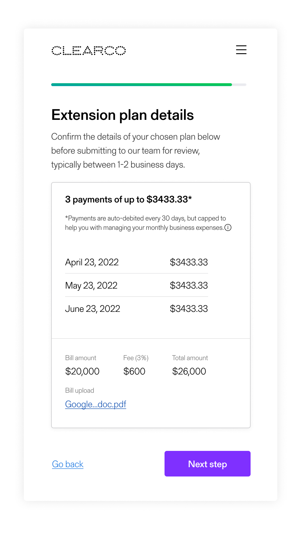 A2 Clear Payments Sign Up-3