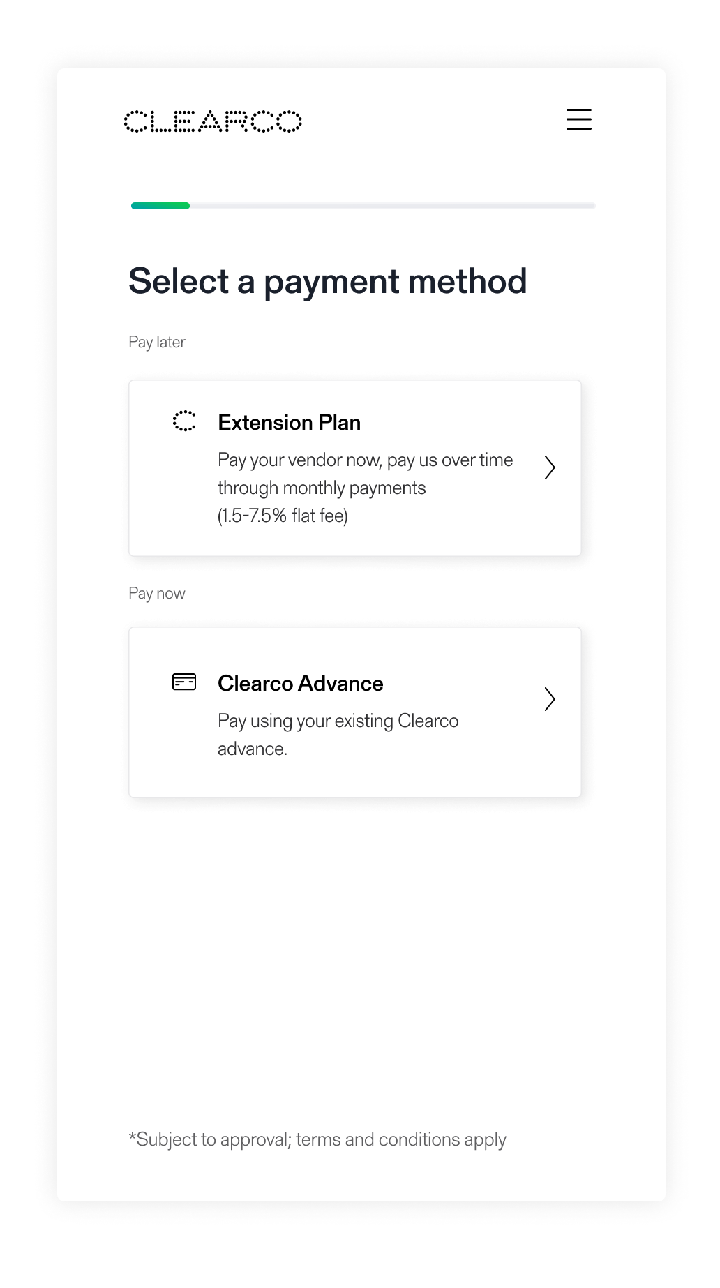 A2 Clear Payments Sign Up