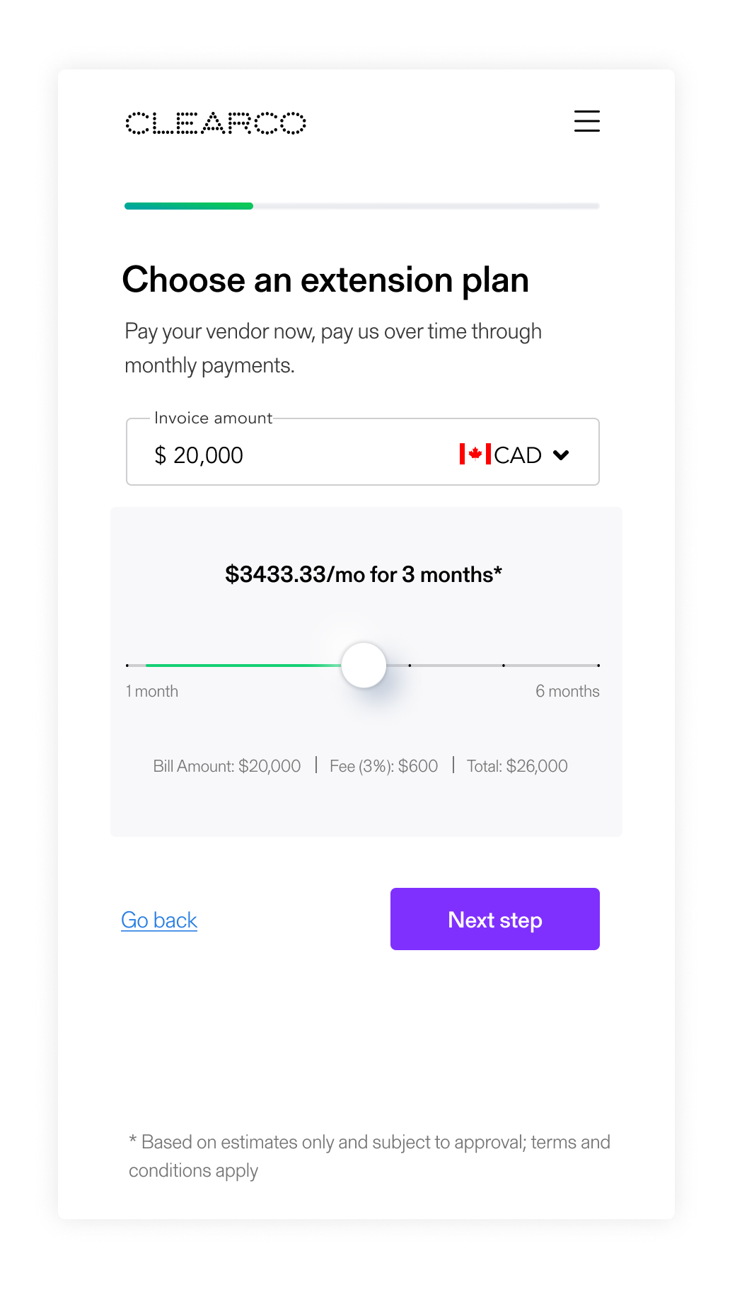 A2 Clear Payments Sign Up